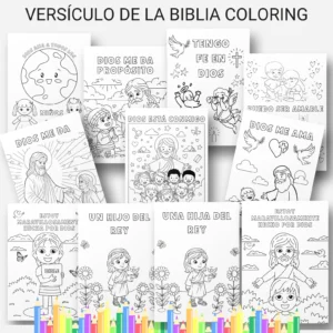 Páginas para colorear de versículos bíblicos en español para niños